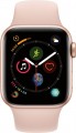 Apple - Geek Squad Certified Refurbished Apple Watch Series 4 (GPS + Cellular) 40mm Gold Aluminum Case with Pink Sand Sport Band - Gold Aluminum