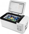 Costway - 16 Quart Portable Car Refrigerator Mini Cooler/ Freezer Compressor Camping - White