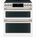 Café - 7.0 Cu. Ft. Slide-In Double Oven Electric Induction Convection Range - Matte White