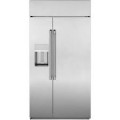 Café - 28.7 Cu. Ft. Side-by-Side Built-In Refrigerator with Dispenser - Stainless steel