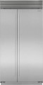 Sub-Zero  Classic 23.7 Cu. Ft. Side-by-Side Built-In Refrigerator with Internal Dispenser - Stainless steel