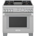 Thermador - ProGrand 5.5 Cu. Ft. Freestanding Gas Convection Range with Self-Cleaning - Stainless Steel