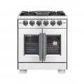 Forno Appliances - Capriasca 4.32 Cu. Ft. Freestanding Gas Range with French Doors and LP Conversion - Silver