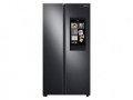 Samsung - 27.3 cu. ft. Side-by-Side Refrigerator with Family Hub™ - Fingerprint Resistant Black Stainless Steel