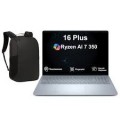 Dell - 16 Plus LDB16255 Laptop 16.0 WUXGA Display (Ryzen AI 7 350, 32GB, 1TB SSD, Win 11 Pro) w/17in Backpack - Ice Blue
