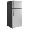 GE - 21.9 Cu. Ft. Top-Freezer Refrigerator with Garage Ready Performance - Stainless Steel