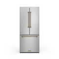 Gordon Ramsay Series by Thor Kitchen 17.5 Cu. Ft. Counter Depth Refrigerator with Bronze Hardware - Stainless steel