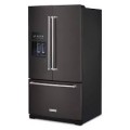 KitchenAid - 26 cu. ft. French Door Refrigerator with Ice and Water Dispenser - Black Stainless Finish