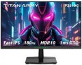 Titan-army - P2510G 24.5” Gaming Monitor, IPS 1ms GTG 180Hz 1920×1080 FHD FreeSync 99% sRGB with HDR10 (DisplayPort, HDMI) - Black