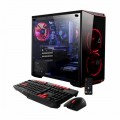 CybertronPC - CLX SET Desktop - Intel Core i3-8100 - 8GB Memory - NVIDIA GeForce GTX 1050 Ti - 120GB SSD + 1TB HDDD - Black/red