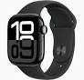 Apple Watch Series 10 (GPS+Cellular) 42mm Aluminum Case with Black Sport Band - M/L - Jet Black (unlocked)