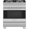 Fisher & Paykel - 3.5 Cu. Ft. Freestanding Gas Convection Range - Brushed Stainless Steel/Black Glass