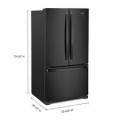Whirlpool - 25.2 Cu. Ft. French Door Refrigerator with Internal Water Dispenser - Black